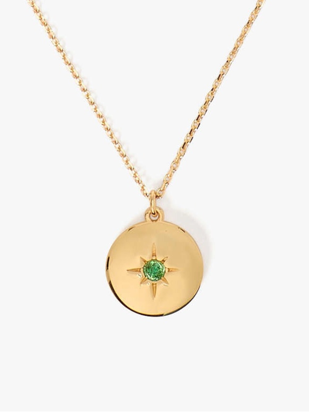 NWT $68 kate spade The Color Spark Collection Green Joy Medallion Necklace